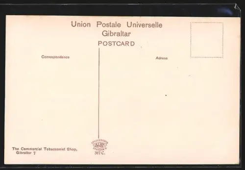 AK Gibraltar, Library Gardens and Queen Victoria Monument