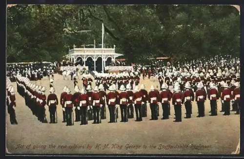 AK Gibraltar, Act of giving new colours by King George to the Staffordshire Regiment