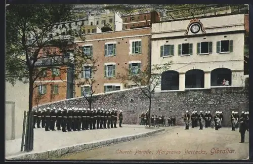 AK Gibraltar, Church Parade, Hargraves Barracks