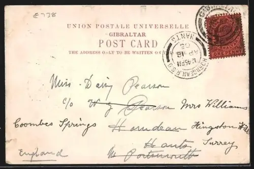 AK Gibraltar, Church Street, Strassenleben an der Kirche