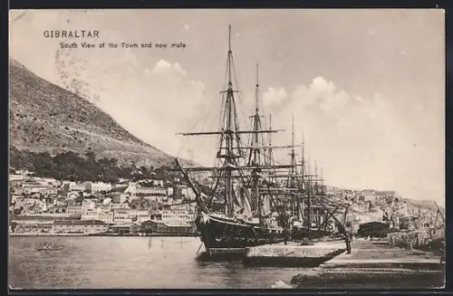 AK Gibraltar, South View of the Town and the new mole