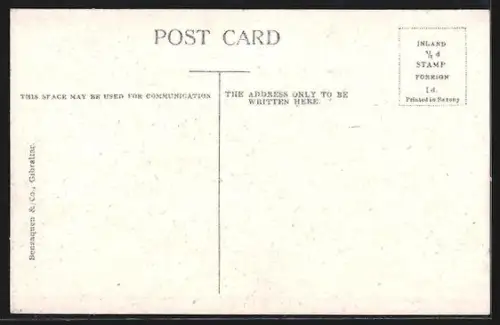 AK Gibraltar, Gunners Parade with H.M. the late Queen Victoria`s Monument