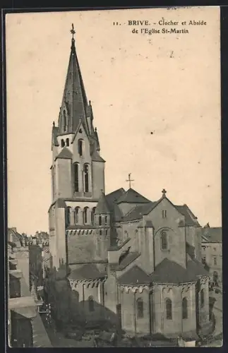 AK Brive, Clocher et Abside de l`Église St-Martin