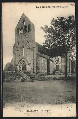 AK Beaulieu /Corrèze, La Chapelle et son clocher pittoresque