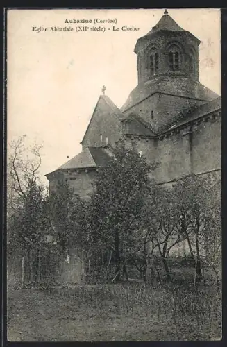 AK Aubazine /Corrèze, Église Abbatiale, XIIe siècle, Le Clocher