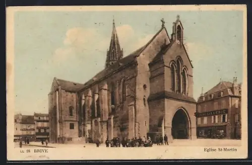 AK Brive, Église St-Martin et la place animée