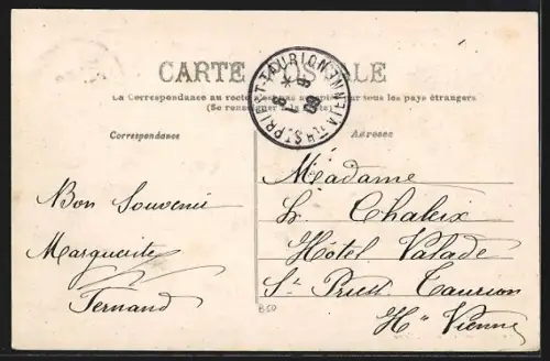 AK Uzerche /Corrèze, Vue générale prise Route d`Eyburie