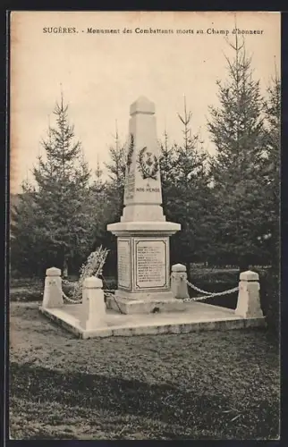 AK Sugères, Monument des Combattants morts au Champ d`honneur