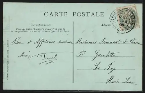 AK Clermont-Ferrand /Auvergne, Fontaine d`Amboise et Banque de France