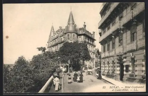 AK Royat, Hôtel Continental et Castel-Hôtel