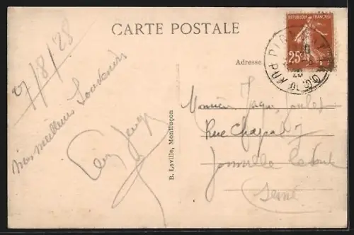 AK Pionsat /Puy-de-Dôme, La Grande Rue