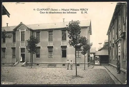 AK Clamart /Seine, Hôpital Militaire Percy, Cour du détachement des Infirmiers