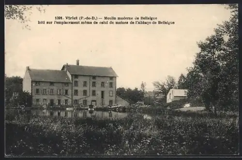 AK Virlet /P.-de-D., Moulin moderne de Bellaigue sur site de l`abbaye de Bellaigue