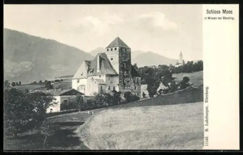 AK Wiesen bei Sterzing, Blick auf Schloss Moos