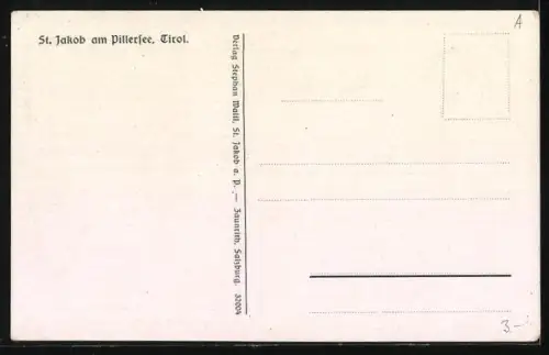 AK St. Jakob am Pillersee, Ortspartie mit Kirche