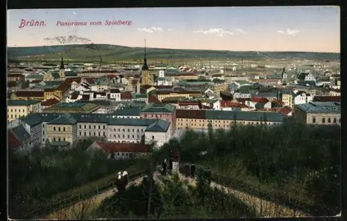 AK Brünn / Brno, Panorama vom Spielberg