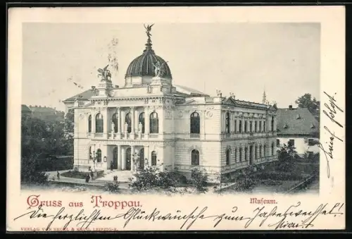 AK Troppau, Museum mit Anlagen