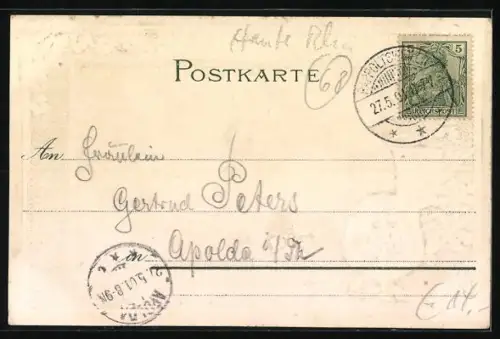 Lithographie Rappoltsweiler, Panorama, Wappen, Passepartout