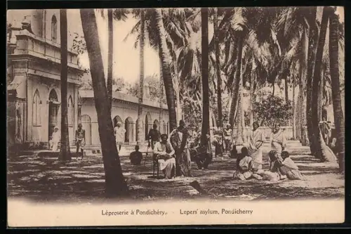 AK Pondichery, Leproserie, Lepers asylum, Lepra
