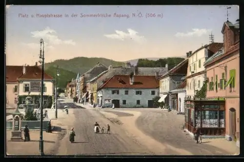 AK Aspang, Platz und Hauptstrasse
