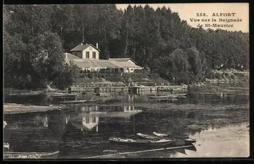 AK Alfort, Vue sur la Baignade de St-Maurice