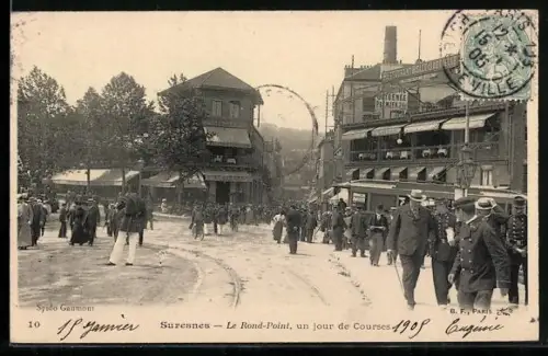 AK Suresnes, Le Rond-Point, un jour de courses