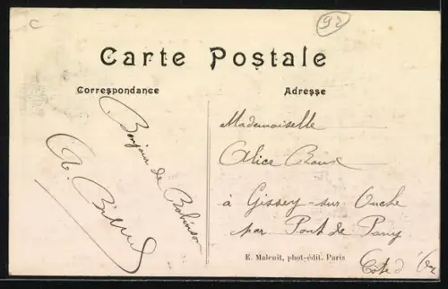 AK Robinson, Le Restaurant des Roches avec voiture ancienne et paysage boisé