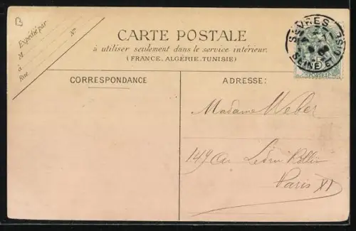 AK Sèvres-Bellevue, Le Rocher des Bruyères, Pavé des Gardes, scène animée avec tables et visiteurs