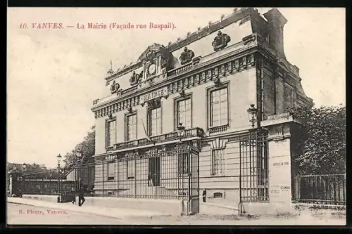 AK Vanves, La Mairie, Facade rue Raspail