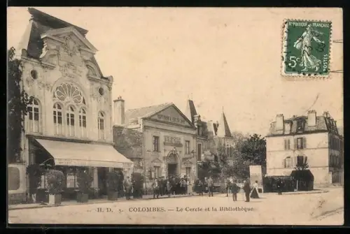 AK Colombes, Le Cercle et la Bibliothèque