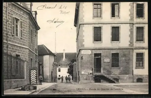 AK Vesoul, Entrée du Quartier de Cavalerie