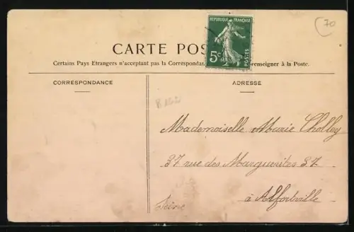 AK Aillevillers, Route de la Gare