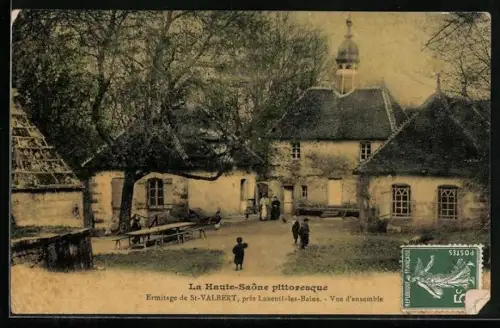 AK Saint-Valbert /Luxeuil-les-Bains, Vue d`ensemble de l`ermitage dans La Haute-Saône pittoresque