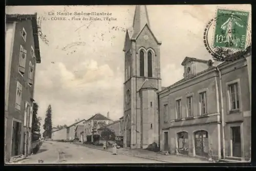 AK Corre, Place des Écoles, l`Église