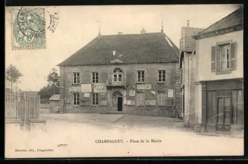 AK Champagney, Place de la Mairie