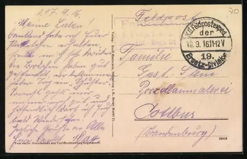 AK Cirey, Vue générale de la place centrale avec bâtiments et vue panoramique sur le village