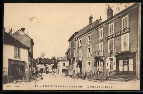 AK Aillevillers /Hte-Saône, Route de St-Loup