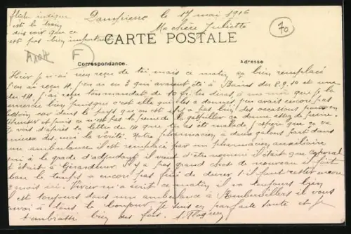 AK Dampierre-sur-Linotte /Haute-Saône, Avenue de la Gare avec maisons et arbres adjacents