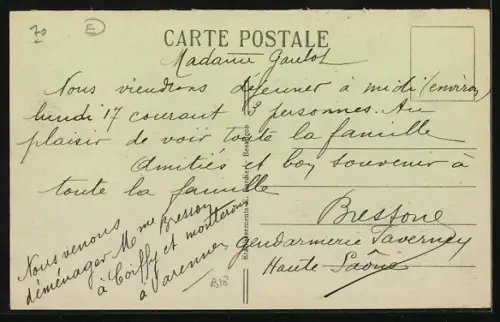 AK Faverney /Haute-Saône, La Rue Basse et le Monument