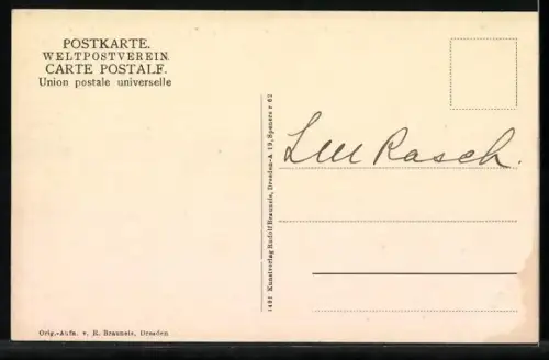 AK Dresden, Altmarkt mit König Johann-Strasse und Strassenbahnen