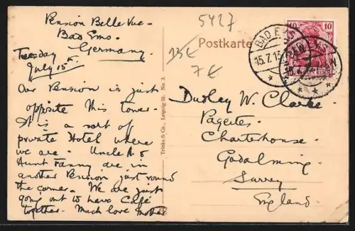 AK Bad Ems, Partie am Wasserturm