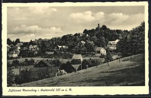 AK Marienberg i. Westerwald, Ortsansicht von einer Wiese aus