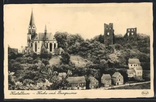 AK Kastellaun, Kirche und Burgruine