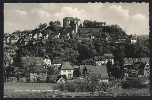 AK Westerburg i. Westerwald, Totalansicht aus der Vogelschau