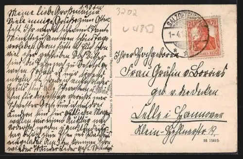 AK Bad Salzdetfurth, Kinderheilanstalt, gesehen v. d. Bahnschienen