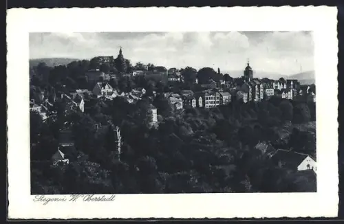 AK Siegen i. W., Oberstadt aus der Vogelschau