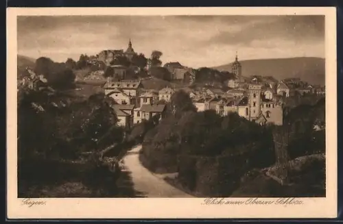 AK Siegen, Teilansicht mit Oberem Schloss
