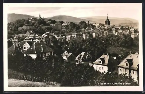 AK Siegen, Ortsansicht mit Oberem Schloss