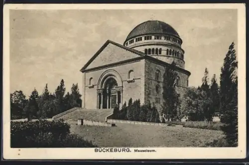 AK Bückeburg, Blick zum Mausoleum