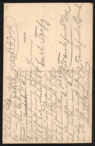 AK Lille, Le Conservatoire avec passants sur la place